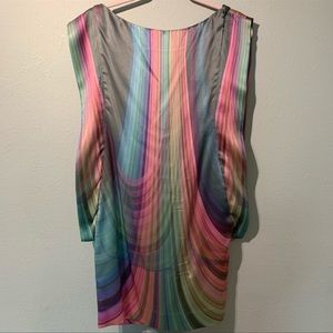 Elizabeth and James rainbow silk dress sz 8 nwt